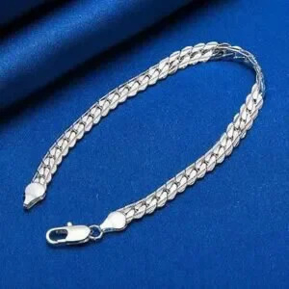 Cuban Snake Chain 925 Sterling Silver 6mm x 8in Mens Women's Christmas Gift NEW